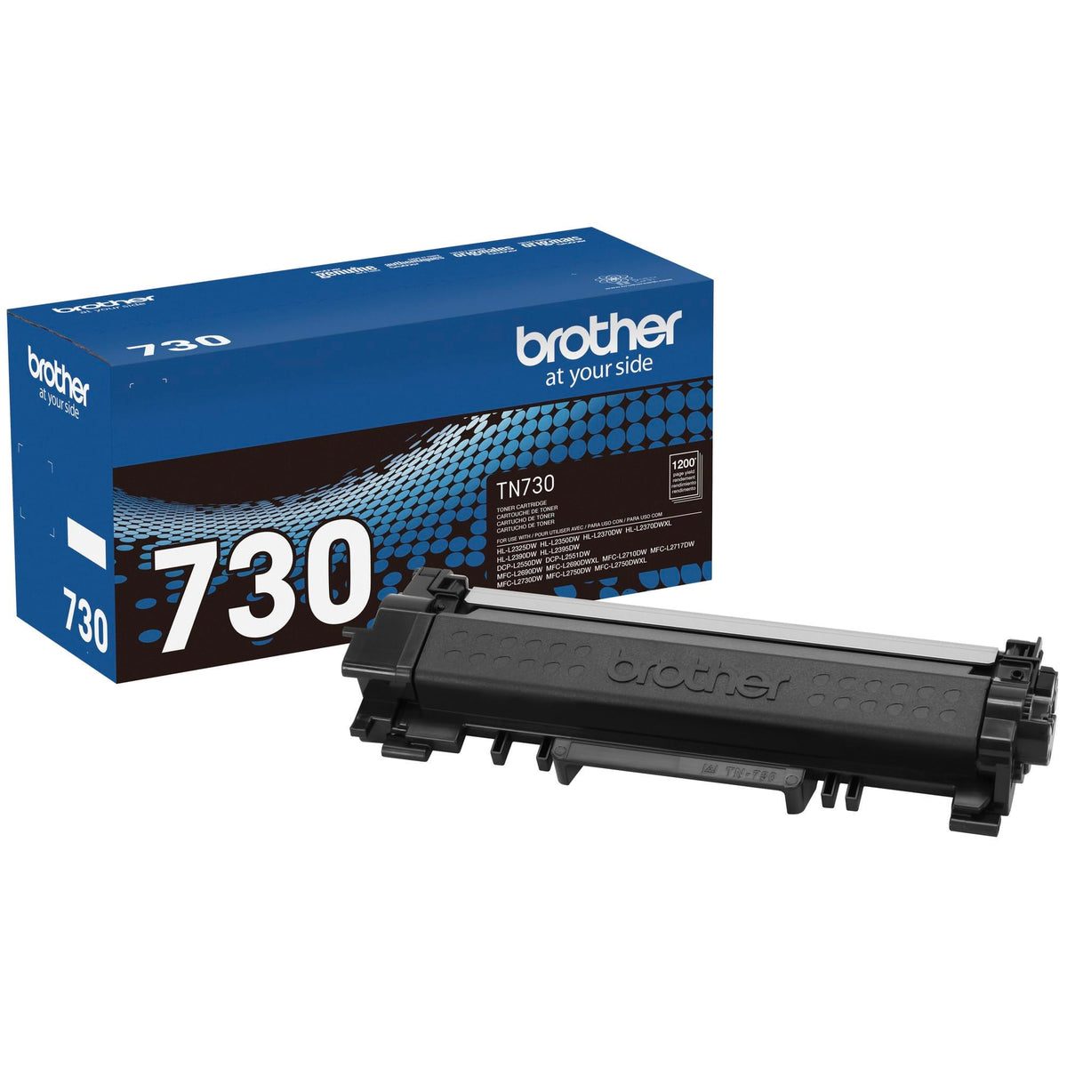 Brother Genuine Standard Yield Toner Cartridge, TN730, Replacement Black Toner, Page