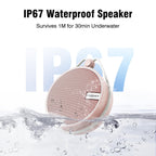 INSMY C12 IP67 Waterproof Shower Bluetooth Speakers,Portable Small Speaker - Cashmere Pink view 1