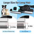 MIU COLOR Pet Grooming Brush Deshedding Tool for Dogs & Cats - Blue / Long Hair view 1