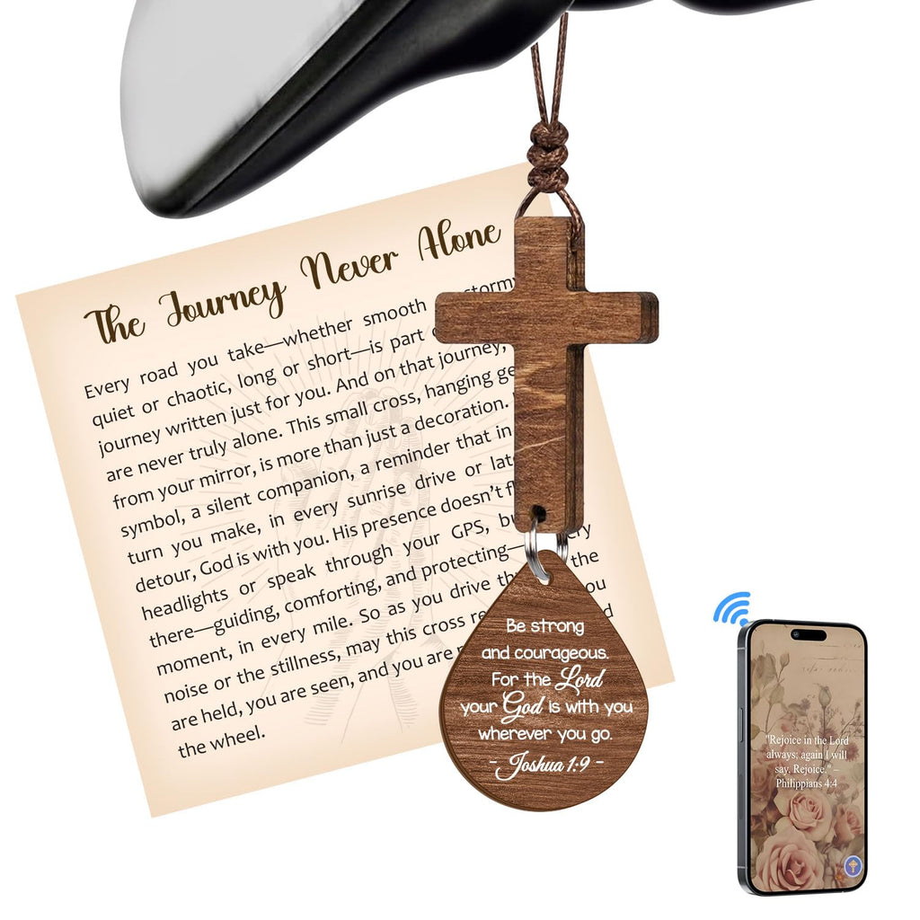 Cross for Car Mirror Hanging Christian Gifts for Men