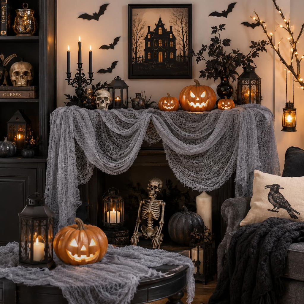 Qtisky Halloween Gauze Creepy Cloth