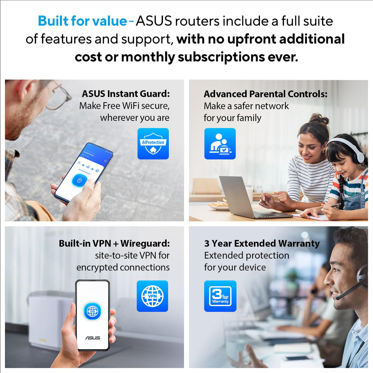 ASUS ZenWiFi BT10 WiFi 7 Mesh Router - Tri-Band, 3K sq ft, x2 10G (1 Pack) (additional view 7)