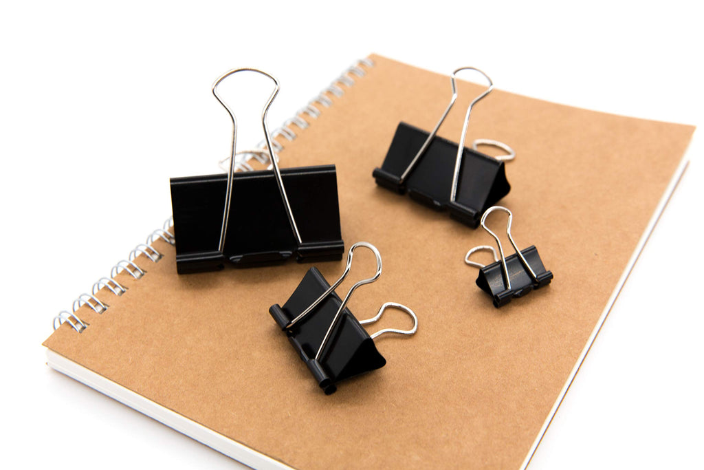 DSTELIN Binder Clips Paper Clamps Assorted Sizes 100 Count (Black), X Large, Large (additional view 3)