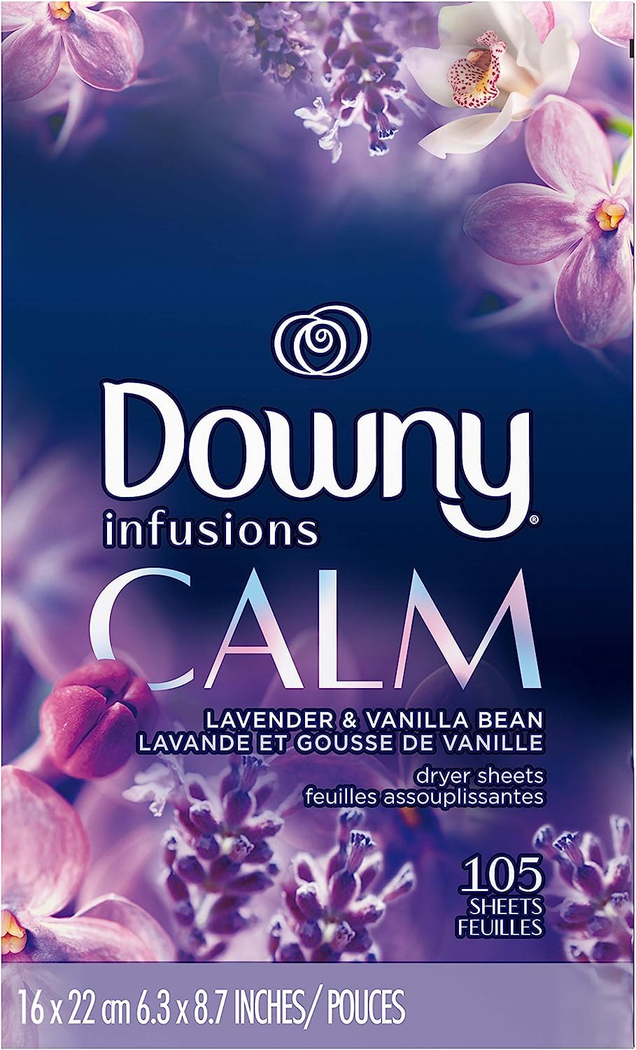 Downy Fabric Softener Sheets, Botanical Mist, 105 Ct, Pack of 2