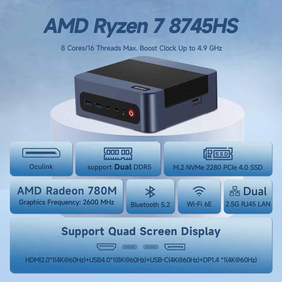 Reatan Mini PC, AMD Ryzen
