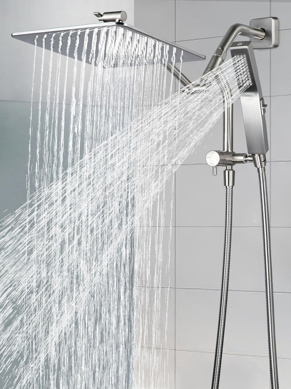 G-Promise Inch All Metal Rain Shower Head with Handheld