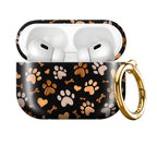 Compatible with AirPod PRO 3 2025 Shockproof Drop-Proof Wireless Earbuds Case with Keychain - Dog paw prints