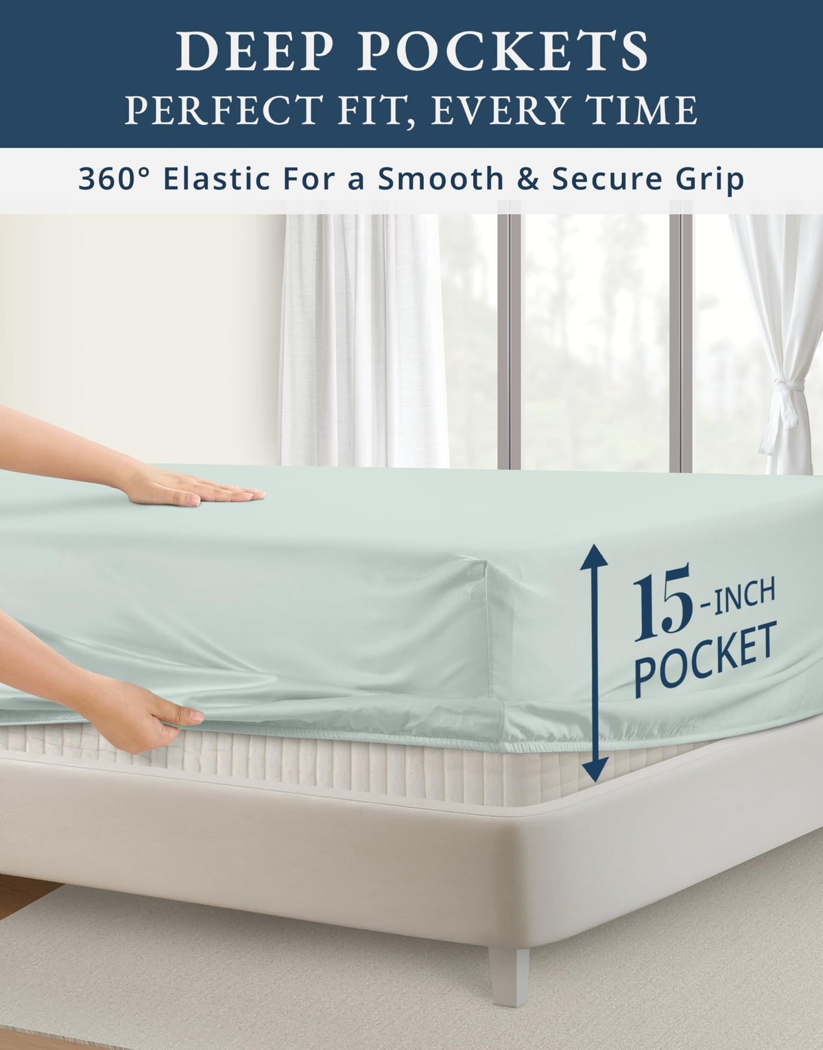 Lane Linen 100% Egyptian Cotton Ultra Soft Sheets - 24: Murmur view 5