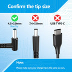 AYKLCZUU 45W Charger Compatible with HP Laptop Charger Blue Tip 4.5mm,741727-001 TPN-C125 HSTNN-LA40 HSTNN-DA40