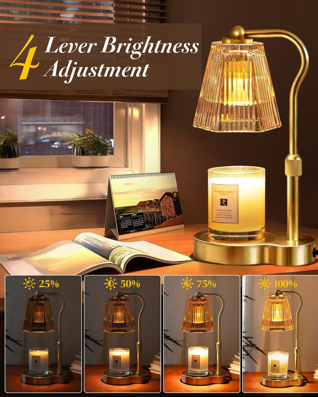 AODHGR Candle Warmer Lamp with Timer Dimmable