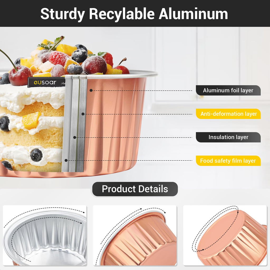 EUSOAR 5oz Baking Cups-3 - view 3
