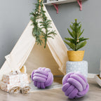 Namalu 2 Pcs Knot Pillow Decorative Throw Pillow - Light Purple / 10.6 Inches view 4