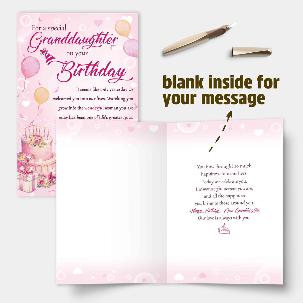 Nicavvi Birthday Card 99-102+151-156 - Special Granddaughter view 2