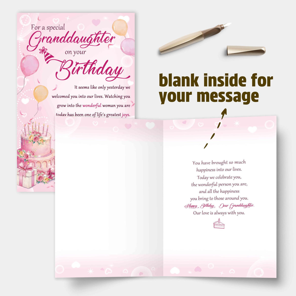 Nicavvi Birthday Card 99-102+151-156 - Special Granddaughter view 2