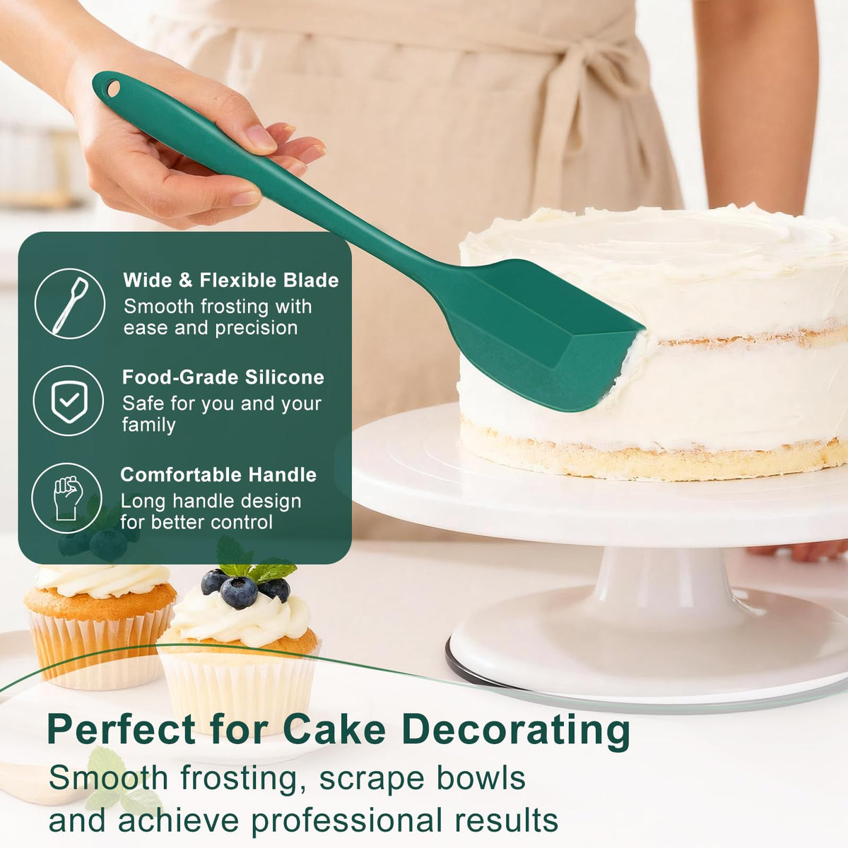 6 PCS Silicone Spurtle Spatula Set for sourdough starter Baking Cooking (additional view 1)