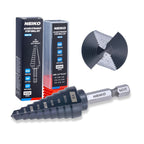 NEIKO 10607B Step Drill Bit, 9 Steps 1/4" to 3/4" Straight M35 Cobalt, AlTiSiN Coated