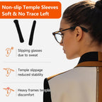Coikcer 4 Pairs Glasses Ear Cushion, Anti-Slip Knitting Cotton Sleeve (additional view 4)