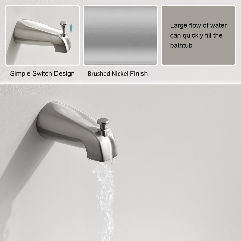 FROPO Shower Tub Faucet - Brushed Nickel view 3