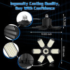POLARPRA LED Garage Lights - 30000LM Super Brighter Garage Lighting w/ 6 Deformable (additional view 4)