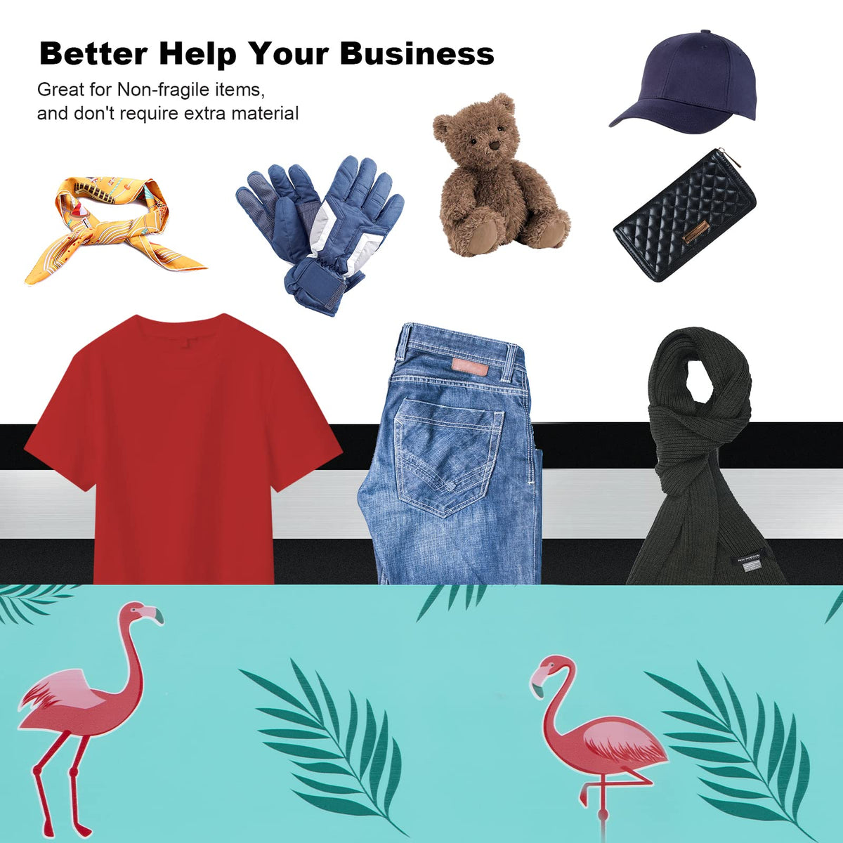 JinRuiKJ Poly Mailers - Flamingos / 10x13'' - 25 Pack view 5