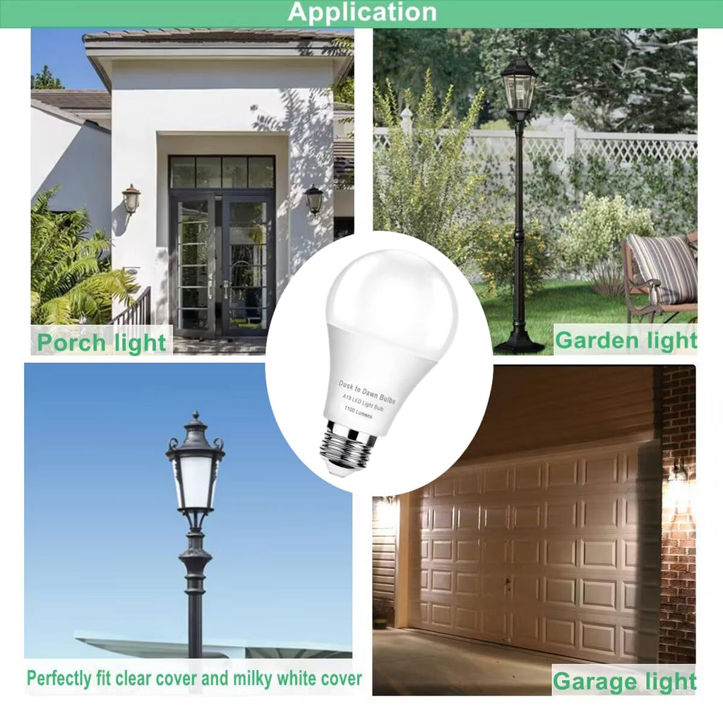 SETEN 4 -Pack Dusk to Dawn LED Light Bulbs Outdoor,75 Watt Equivalent (additional view 3)
