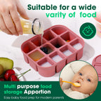 3 Pack Baby Food Freezer Tray with Lids - Green, Blue, Red view 5