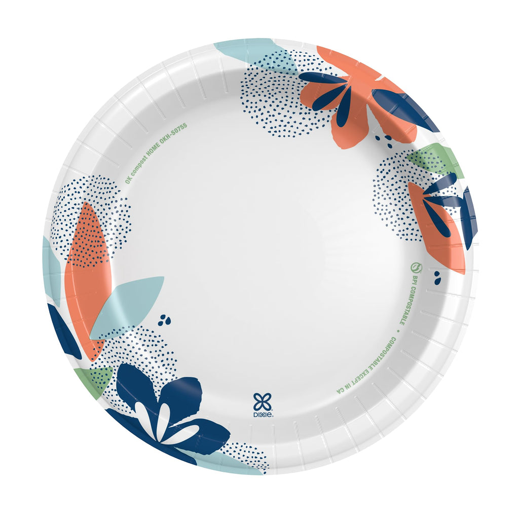Dixie Paper Plates 10 Inch, Disposable Dinner Plates, – 86 Ct