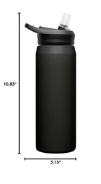 CamelBak Eddy+ Insulated Stainless Steel Water Bottle with Bite Valve Straw - Black / 25 Ounces view 6