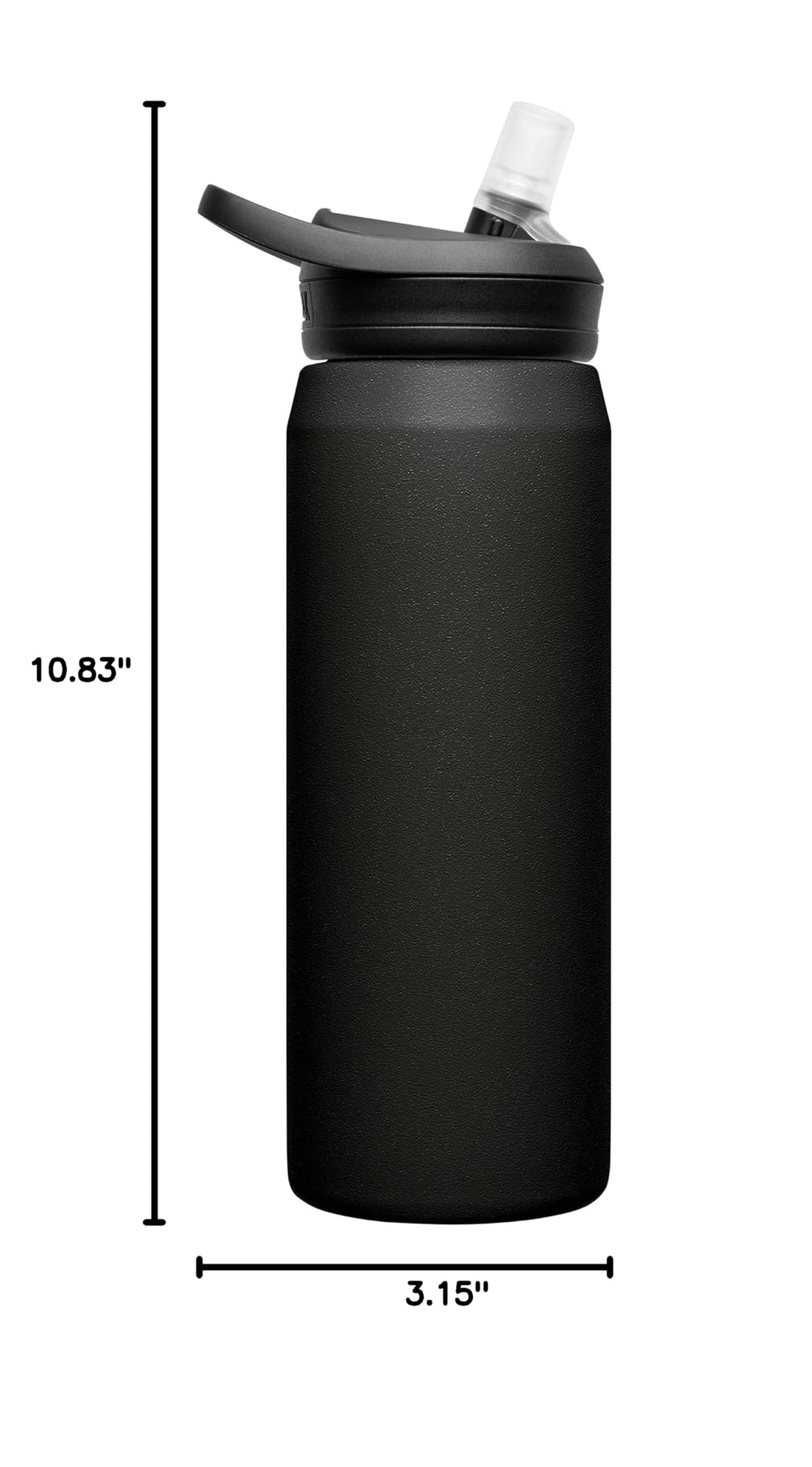 CamelBak Eddy+ Insulated Stainless Steel Water Bottle with Bite Valve Straw - Black / 25 Ounces view 6