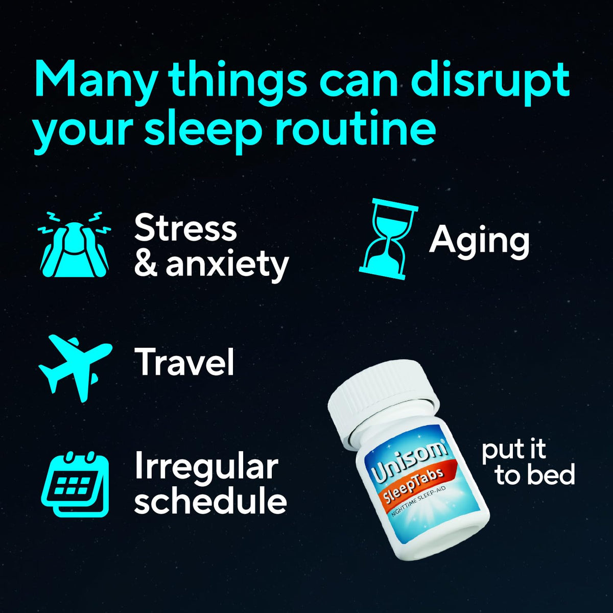 Unisom SleepTabs Nighttime Sleep Aid Tablets for Adults, 80-Count, 2-Pack (additional view 4)