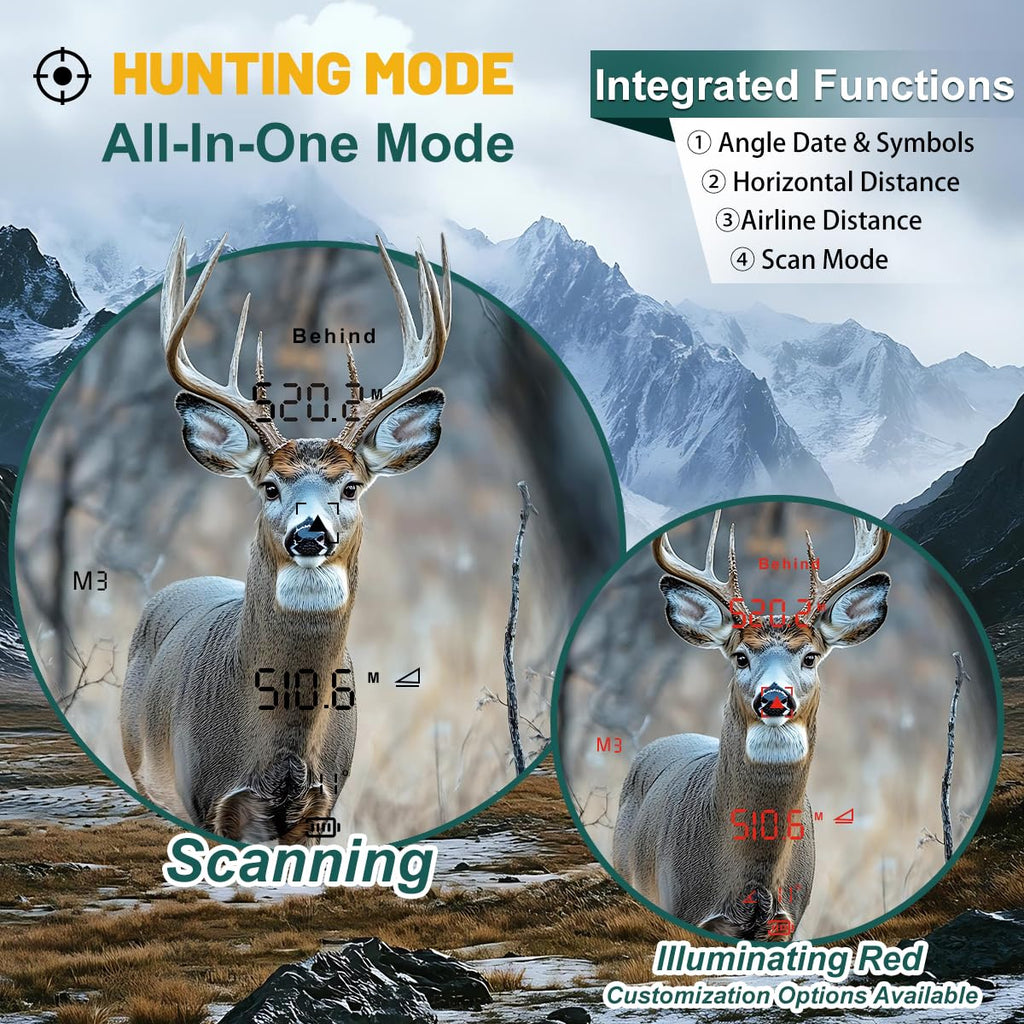 YINMONE 10x42 Laser Rangefinder Binoculars for Hunting Range Finder 2500Yds