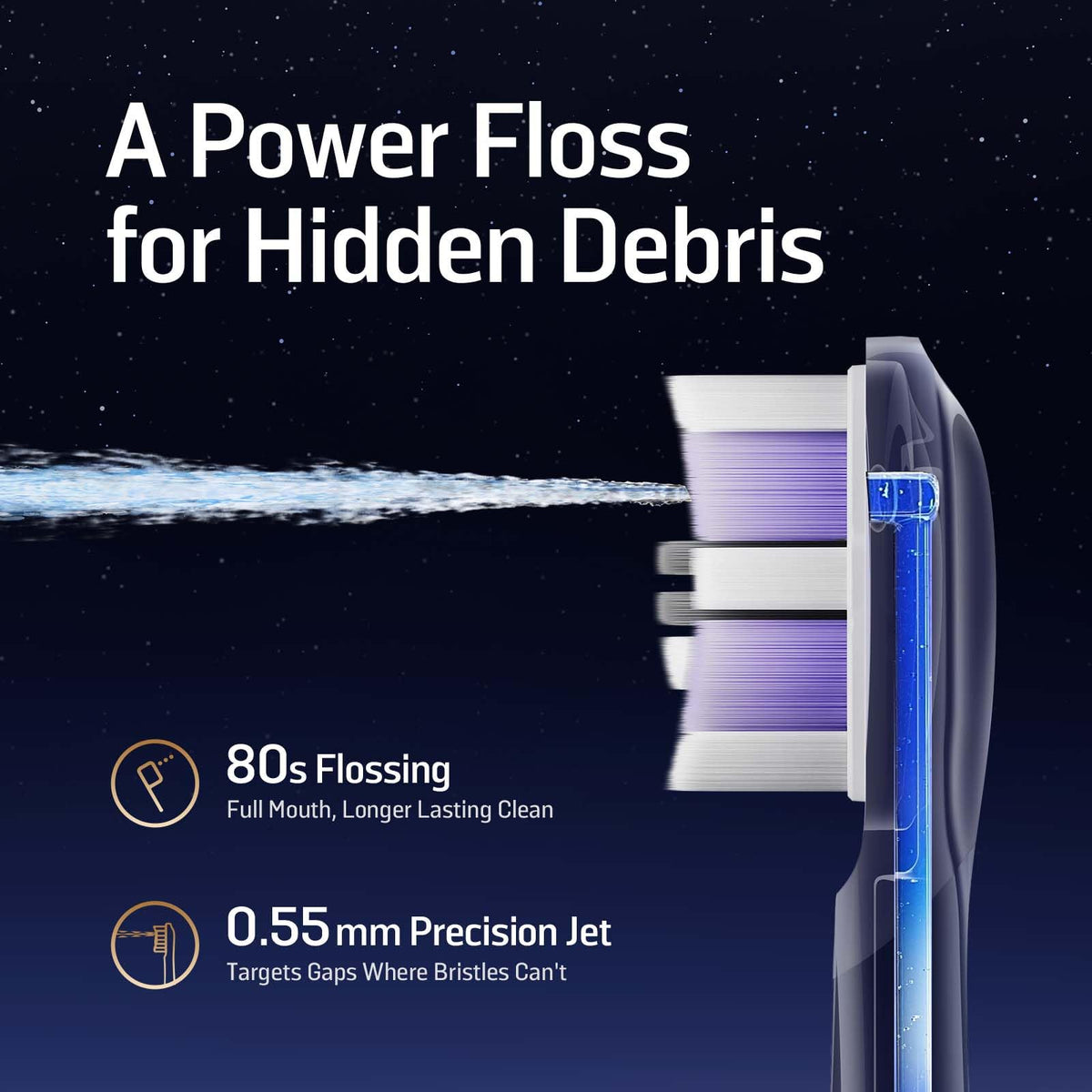 Soocas NEOS II Ultra Electric Toothbrush with Water Flosser, Midnight – Blue