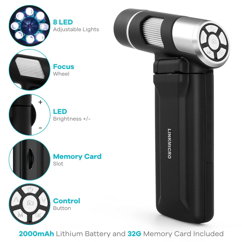 LINKMICRO LM203 4" Digital Microscope Handheld with Screen for Adults (additional view 5)