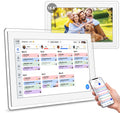 Yemsd 15.6" Digital Calendar Wall Touch Screen, Chore Chart, Photo Frame, Bases (White01)