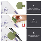 SESENSE Magnetic Bookmarks Pen Holder for Travelers Journal Notebook - Color Set H 3 Pcs / Wide Size view 5