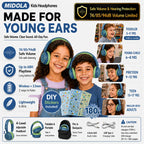 Kids Bluetooth Headphones Wireless Over-Ear,68Hrs,Volume Limit 85/94dB - Deep Blue view 1