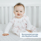 HALO SleepSack, 100% Cotton Wearable Blanket, Swaddle Transition Sleeping Bag, TOG 0.5, Wildflower Blush, Medium, 6-12