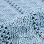 Artoid Woven Farmhouse Hollow Table Runner - Sky Blue / 12" x 48", Table Runner view 6