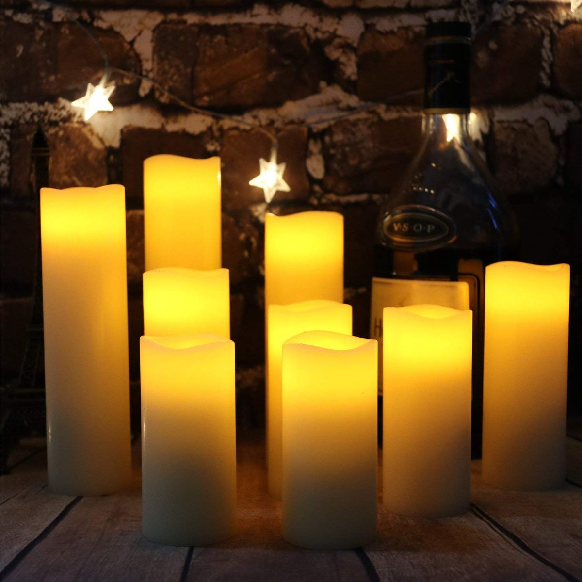 antizer Flameless Candles - Ivory - 2.2"D x 9 Pack view 1