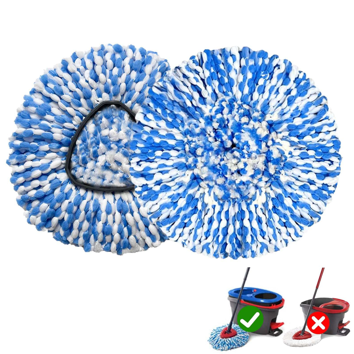 Mop Replace Heads Compatible for OCeda - 2 Count (Pack of 1)