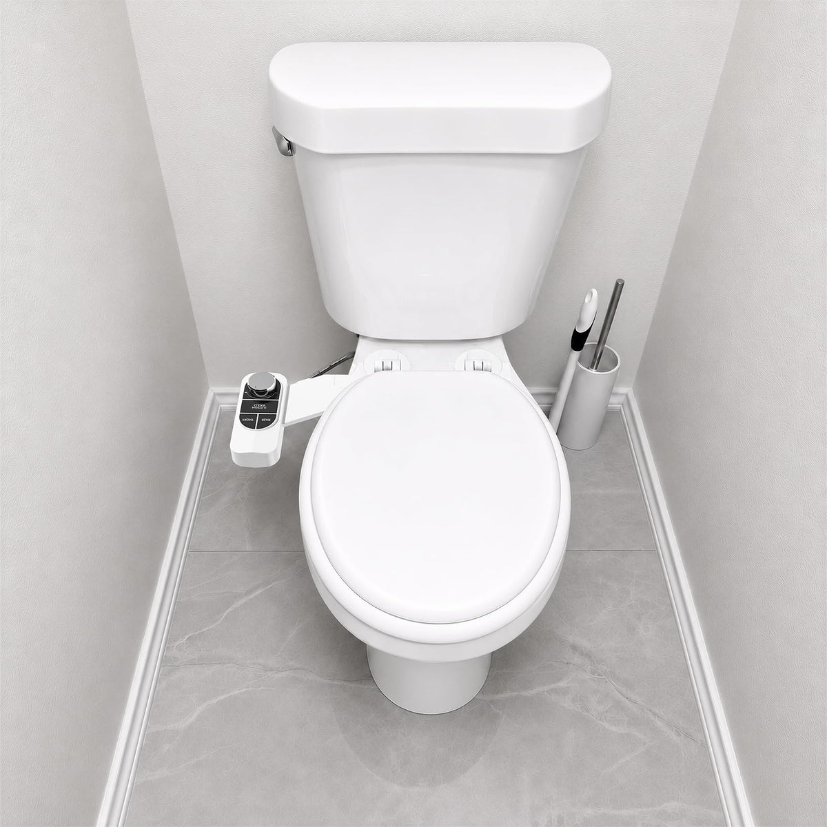 SAMODRA Non-Electric Bidet - Classic Black/Silver view 7