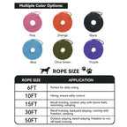 Tairro Long Dog Training Leash，Heavy Duty Reflective Rope Lead for Small Medium Large Dogs ，6FT 10FT 15FT 30FT 50FT for Training, Walking, Backyard, Camping
