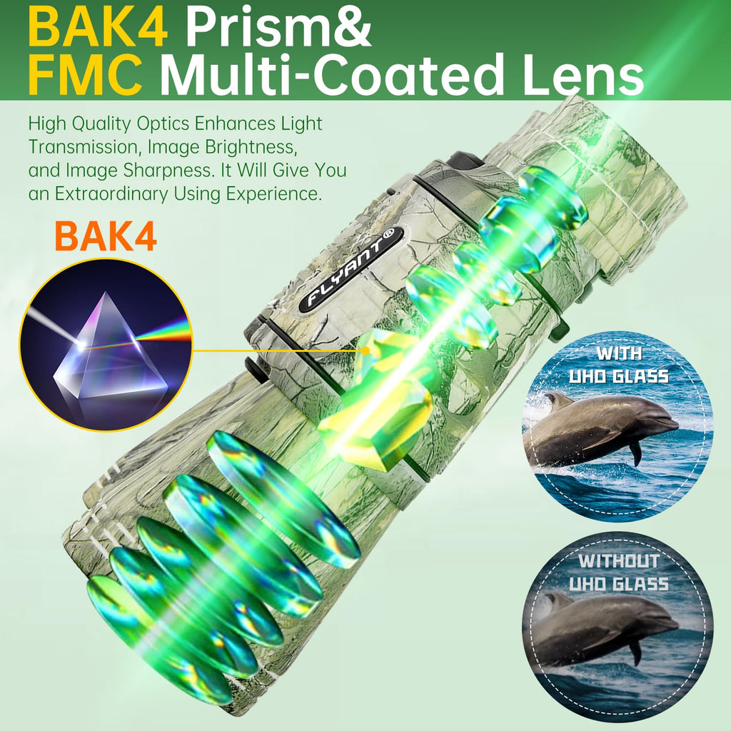 FLYANT 20x50 High Powered Binoculars for Adults, Waterproof Binoculars with Low Light Vision for Bird Watching Hunting
