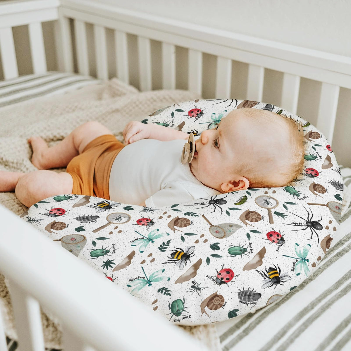 Nursing Pillow Covers for Boy Girl Bees - Hunt view 4