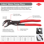 KNIPEX 87 01 125, 5 in. Cobra Water Pump Pliers, Capacity 1-1/16 in.
