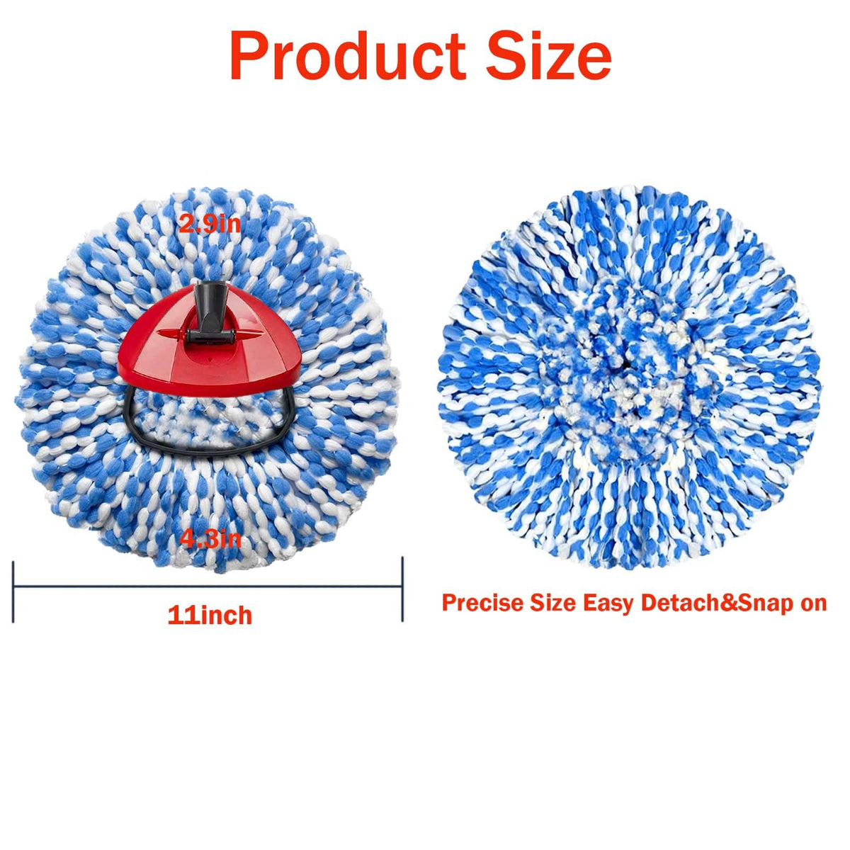 Mop Replace Heads Compatible for OCeda - 2 Count (Pack of 1) view 1