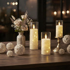 Raycare Flameless Candles with String Lights - 9pcs-Ivory view 7