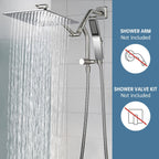G-Promise Inch All Metal Rain Shower Head with Handheld