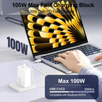 100W USB C Charger Block,2Pack 3-Port PD&AC GaN Super Fast USB C Charging Block Wall (additional view 1)