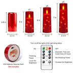 Raycare Flameless Candles with String Lights - 9pcs-Red view 5